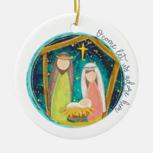O Lass uns Adore Ihm Keramik Ornament