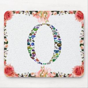 O Letter Monogram Mousepad