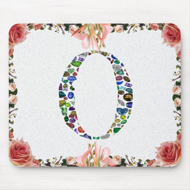 O Letter Monogram Mousepad (Vorne)