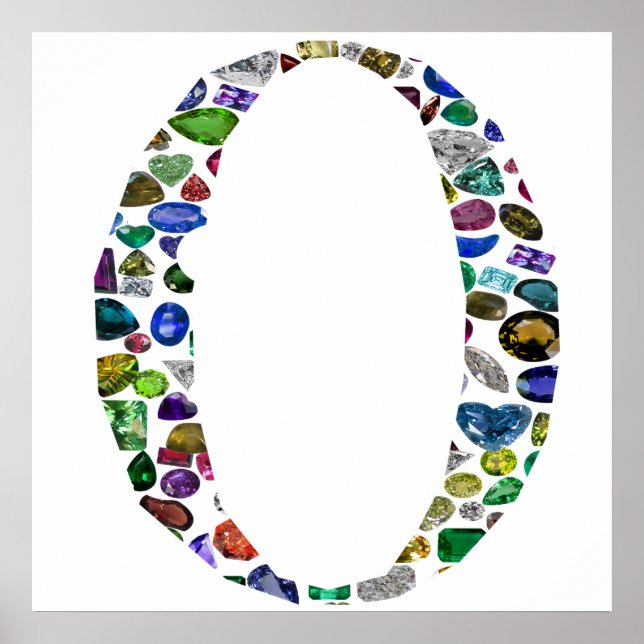 O Letter Monogram Poster (Vorne)