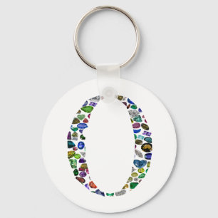 O Letter Monogram Schlüsselanhänger