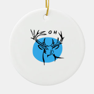 O Lieber Oh Lieber Blaue Whimsical Ästhetik Keramik Ornament