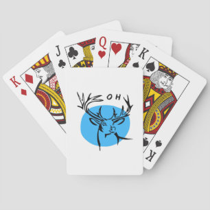 O Lieber Oh Lieber Blaue Whimsical Ästhetik Spielkarten