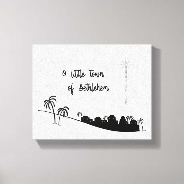 O Little Town Bethlehem Wrapped Canvas Art Leinwanddruck (Vorderseite)