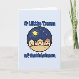 O Little Town of Bethlehem Weihnachtsstern Karte