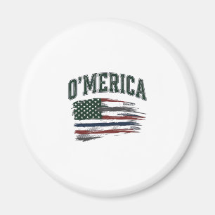 O’Merica Vintage-Flag-Shirt-Design mit Absicht bes Magnet