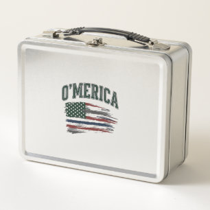 O’Merica Vintage-Flag-Shirt-Design mit Absicht bes Metall Brotdose