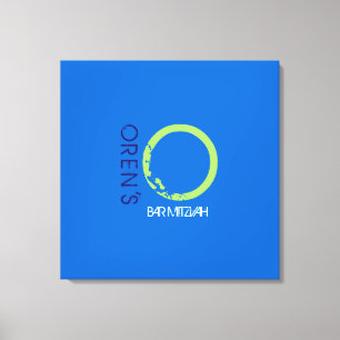 O Monogram, erstes Bar Bat Mitzvah Sign-In Board Leinwanddruck