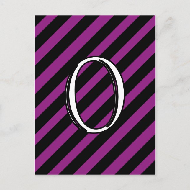 O Monogramm Postkarte (Vorderseite)