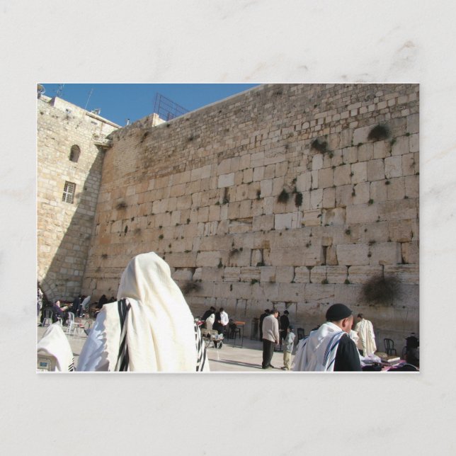 O Muro das Lamentações em Jerusalém, Cidade Santa Postkarte (Vorderseite)