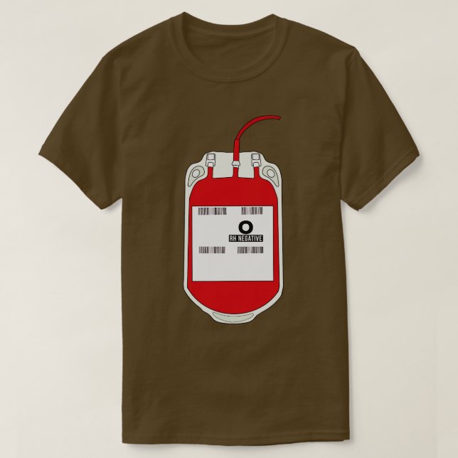 O Negative Bluttasche T-Shirt (Design vorne)