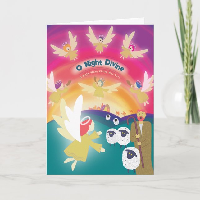 O Night Gövine Christmas Card Feiertagskarte (Vorderseite)