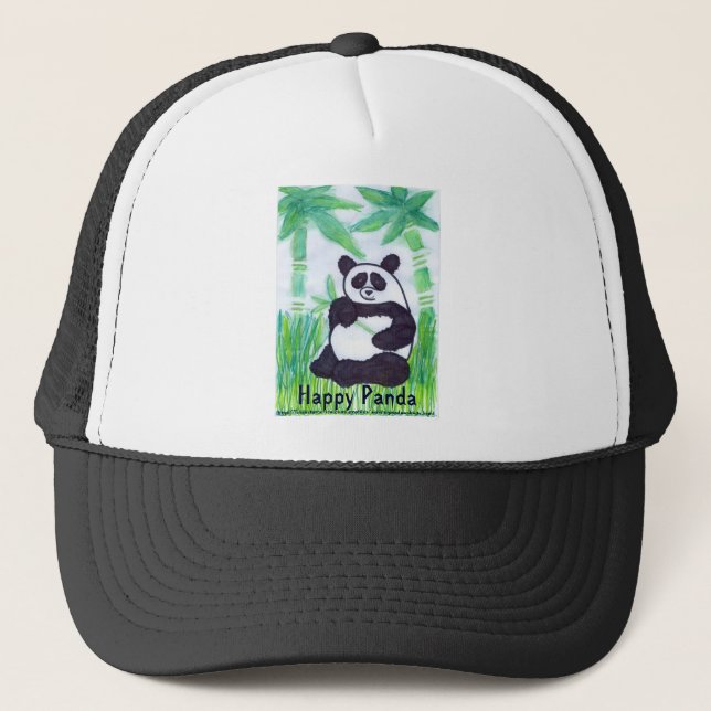 O.O. Happy Panda Hat Truckerkappe (Vorderseite)