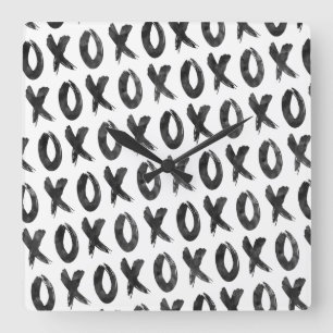 ✘o✘o quadratische wanduhr