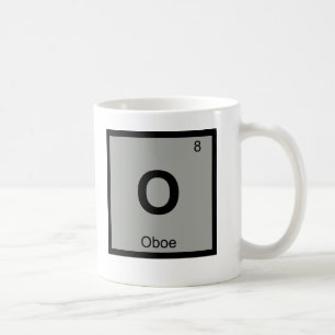 O - Oboe Musik-Chemie-Periodensystem-Symbol Tasse