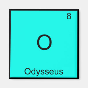 O - Odysseus Lustiges Chemie-Element-Symbol T-Shir Magnet