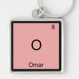 O: Omar Funny Chemistry Element Symbol T - Shirt Schlüsselanhänger