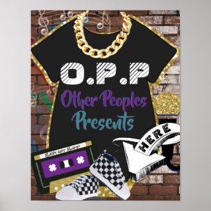 O.P.P Hip Hop Lila Aquamarines Niedliches Gift Tab Poster