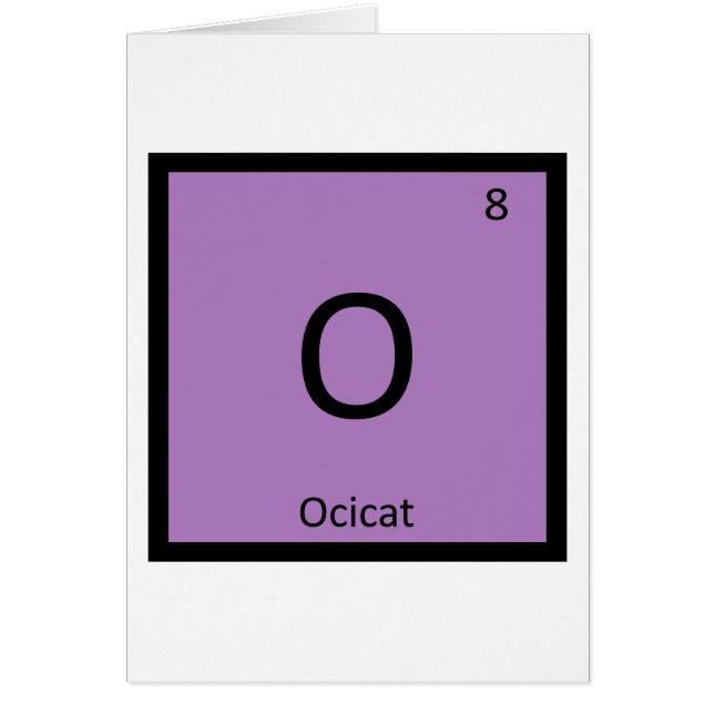 O - Periodisches Tabellenelement der Katzenchemie (Vorne)