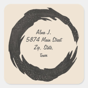 o quadratischer aufkleber