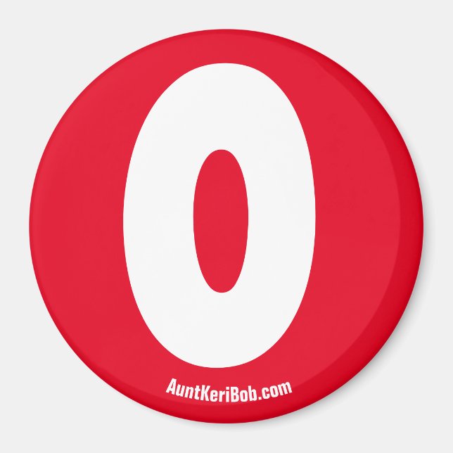 O Red Kühlschrank Magnet (Vorne)