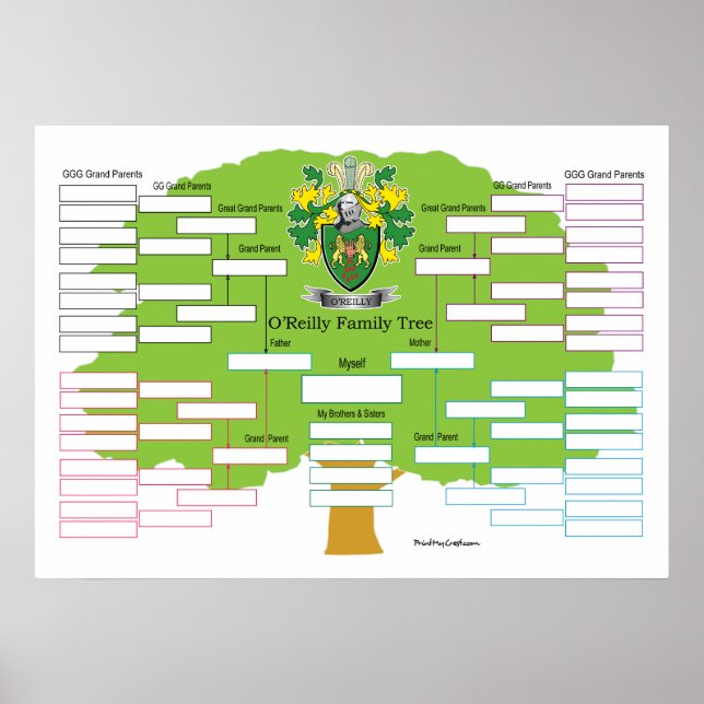 O-Reilly-Family-Tree Poster (Vorne)