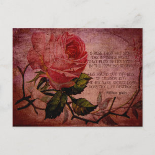 O Rose du Art Sick Postkarte