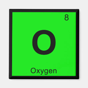 O - Sauerstoff Chemie Periodensystem Symbol Magnet