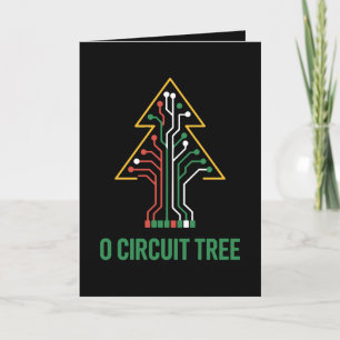 O Schaltkreis Baum Weihnachten Xmas Ingenieur Urla Karte