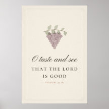 O Schmeckt und Seht Psalm 34,8 Küchen-Schrift-Kuns