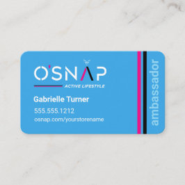 O Snap Blue Rectangle Business Card Visitenkarte
