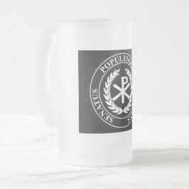 Ō SPQR Poculum Mattglas Bierglas