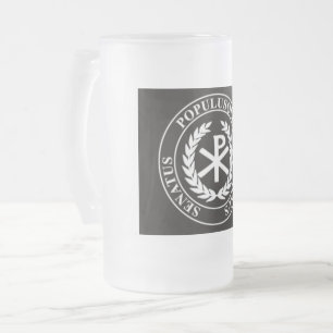 Ō SPQR Poculum Mattglas Bierglas