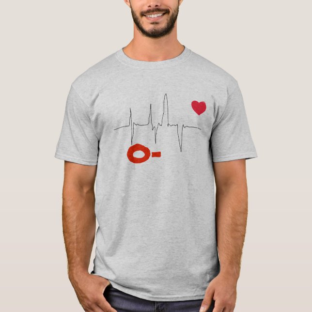 O- Top Herzfrequenz Funky Blood Type (Vorderseite)