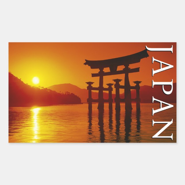 O-Torii Gate, Itsukushima Shrine | Miyajima, Japan Rechteckiger Aufkleber (Vorderseite)