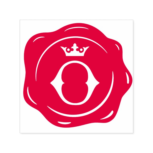 O - Ursprünglicher Buchstabe des antiken Wachs Sie Permastempel (Design)