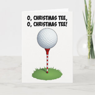 O Weihnachts-Tee-Golf-Pun-Karte Karte