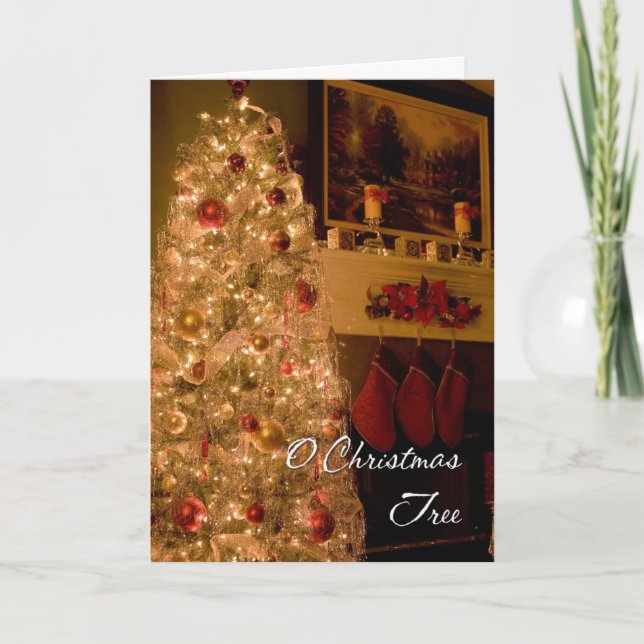 O-Weihnachtsbaum Feiertagskarte (Vorderseite)