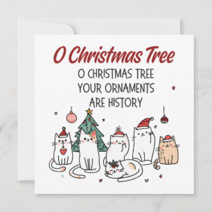 O Weihnachtsbaum Ihre Ornamente sind Geschichte Feiertagskarte