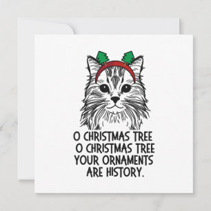 O Weihnachtsbaum Ihre Ornamente sind Geschichte Feiertagskarte