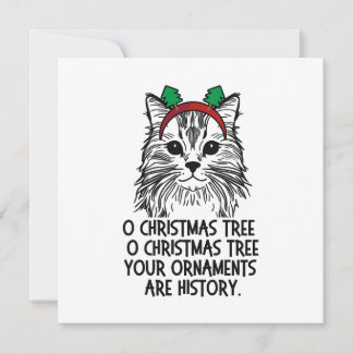 O Weihnachtsbaum Ihre Ornamente sind Geschichte Feiertagskarte