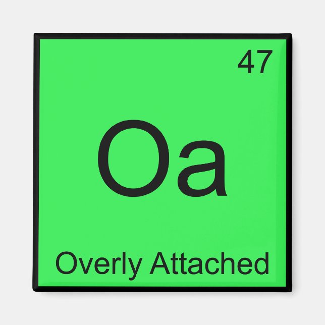 OA - Symbol für überbordete chemische Elemente Magnet (Vorne)