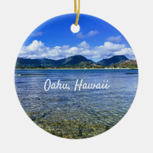 Oahu Beach Cove  Keramik Ornament