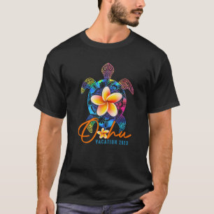 Oahu Gefärbte Krawatte Sea Turtle Hawaii Urlaubsth T-Shirt