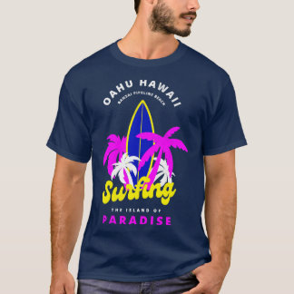 Oahu Hawaii Banzai Pipeline Beach SurfIsland P T-Shirt