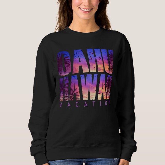 Oahu Hawaii Beach Summer Vacation Matching Family  Sweatshirt (Vorderseite)