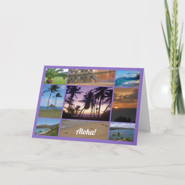 Oahu, Hawaii Card Karte (Vorderseite)