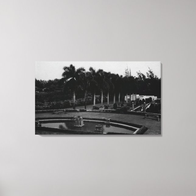 Oahu, Hawaii - Hawaii-Tempel in Laie Leinwanddruck (Vorderseite)