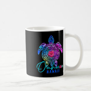 Oahu Hawaii Hawaiian Tie-Dye Meeresschildkröte Url Kaffeetasse