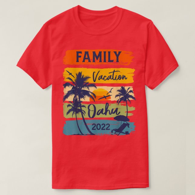 Oahu Hawaii Hawaiian Vacation 2022 Matching Family T-Shirt (Design vorne)